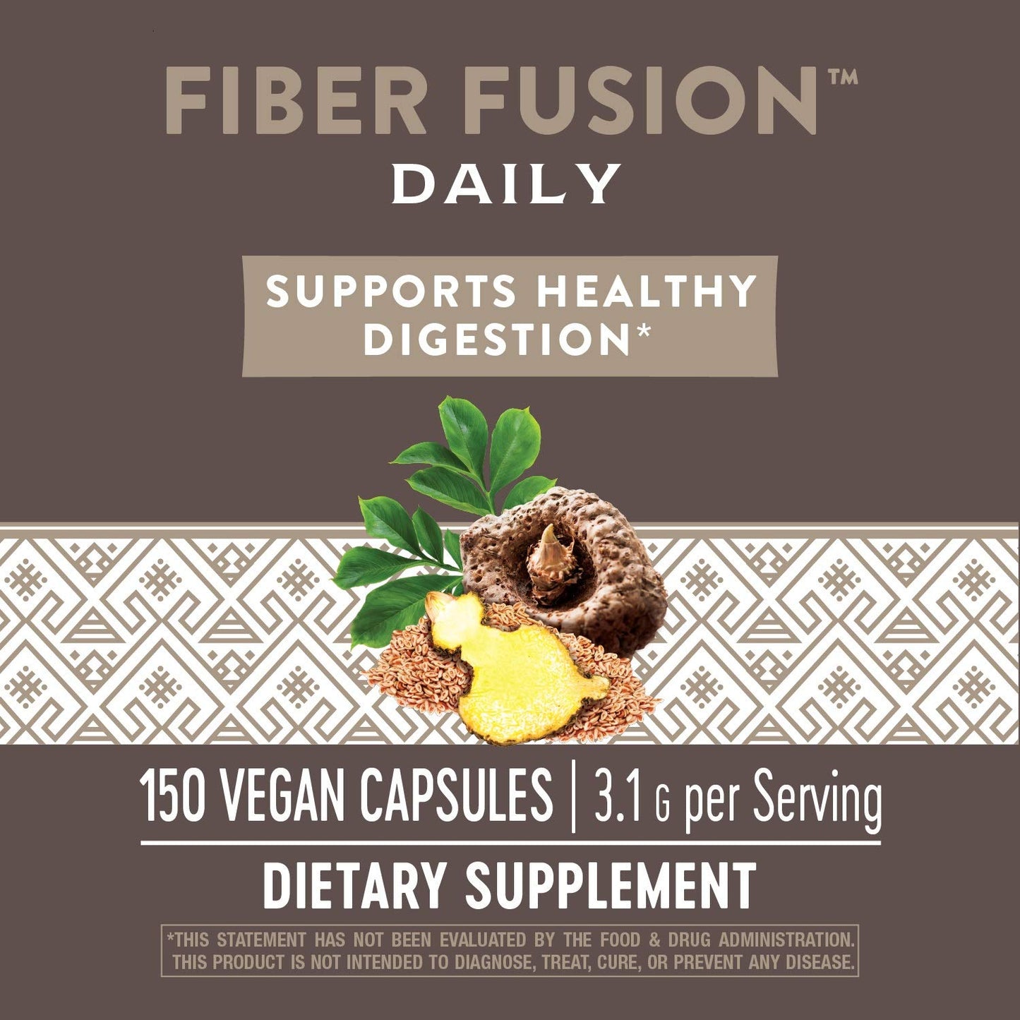 Nature's Way Fiber Fusion Daily, 3.1 g per serving, 150 Capsules, Pack of 3