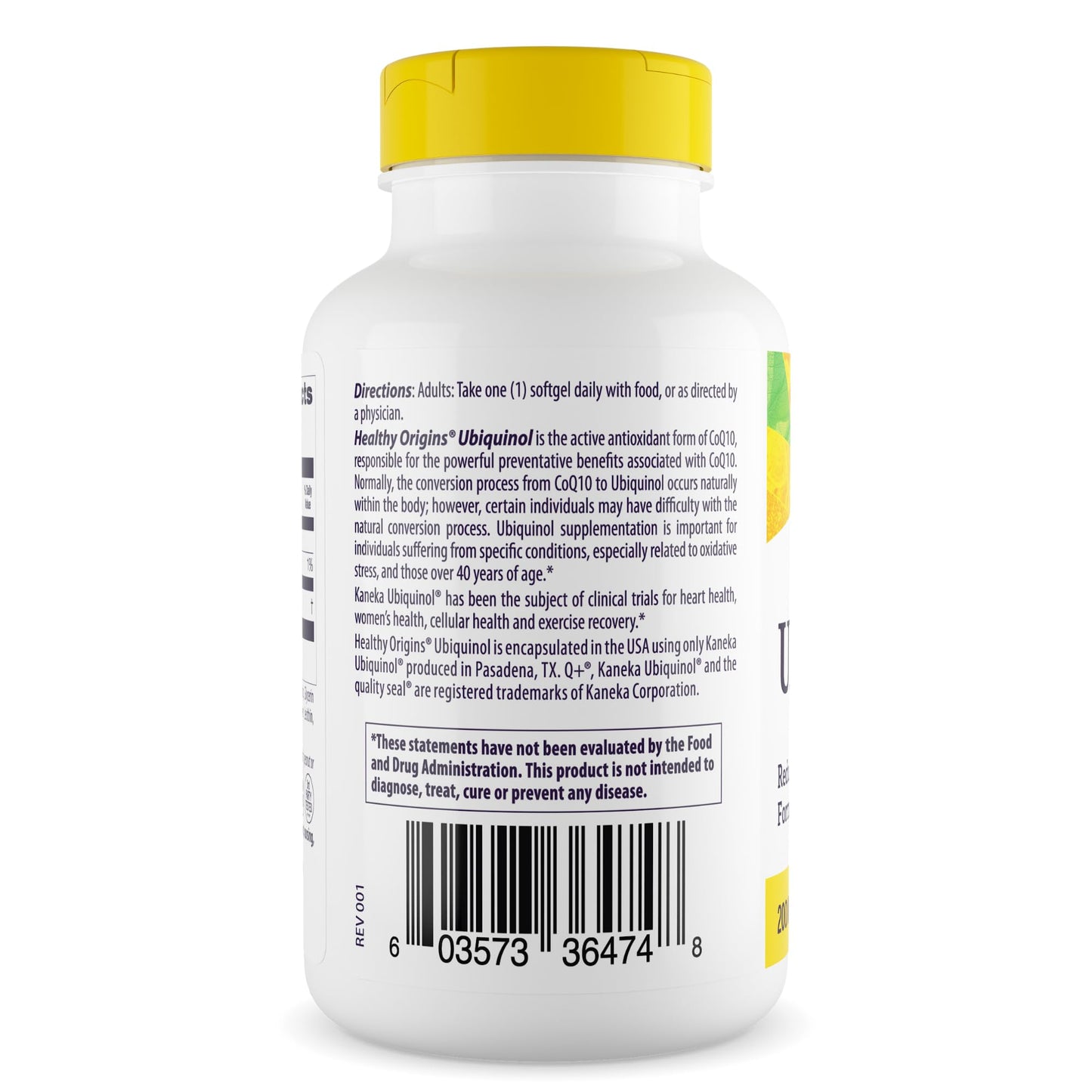 Healthy Origins Ubiquinol 200 mg (Kaneka QH, Non-GMO, Gluten Free, Heart Support, Energy Support), 60 Softgels
