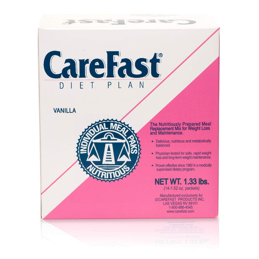 Diet Plan Meal Replacement - Vanilla - 14 single packet Servings Weight Loss Powder - 15g Protein - 3g Fiber - 24 Vitamins & Minerals Shake Smoothie - Physician approved since 1982