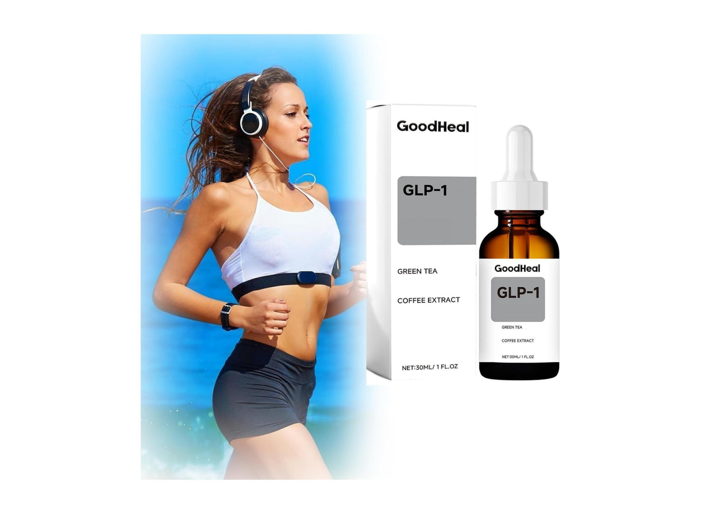 GoodHeal Glp-1 Supplement Men for Women Drops - 2-Pack 2Fl Oz