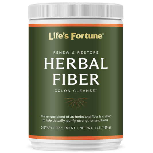 Life's Fortune Organic 100% Natural Herbal Fiber Unflavored Powder Gut Health Drink Supplement with Apple Fiber, Non-GMO, Soy & Gluten-Free, 455g (50 Servings)