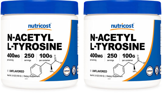 Nutricost Pure N-Acetyl L-Tyrosine (NALT) Powder 100 Grams (2 Pack)