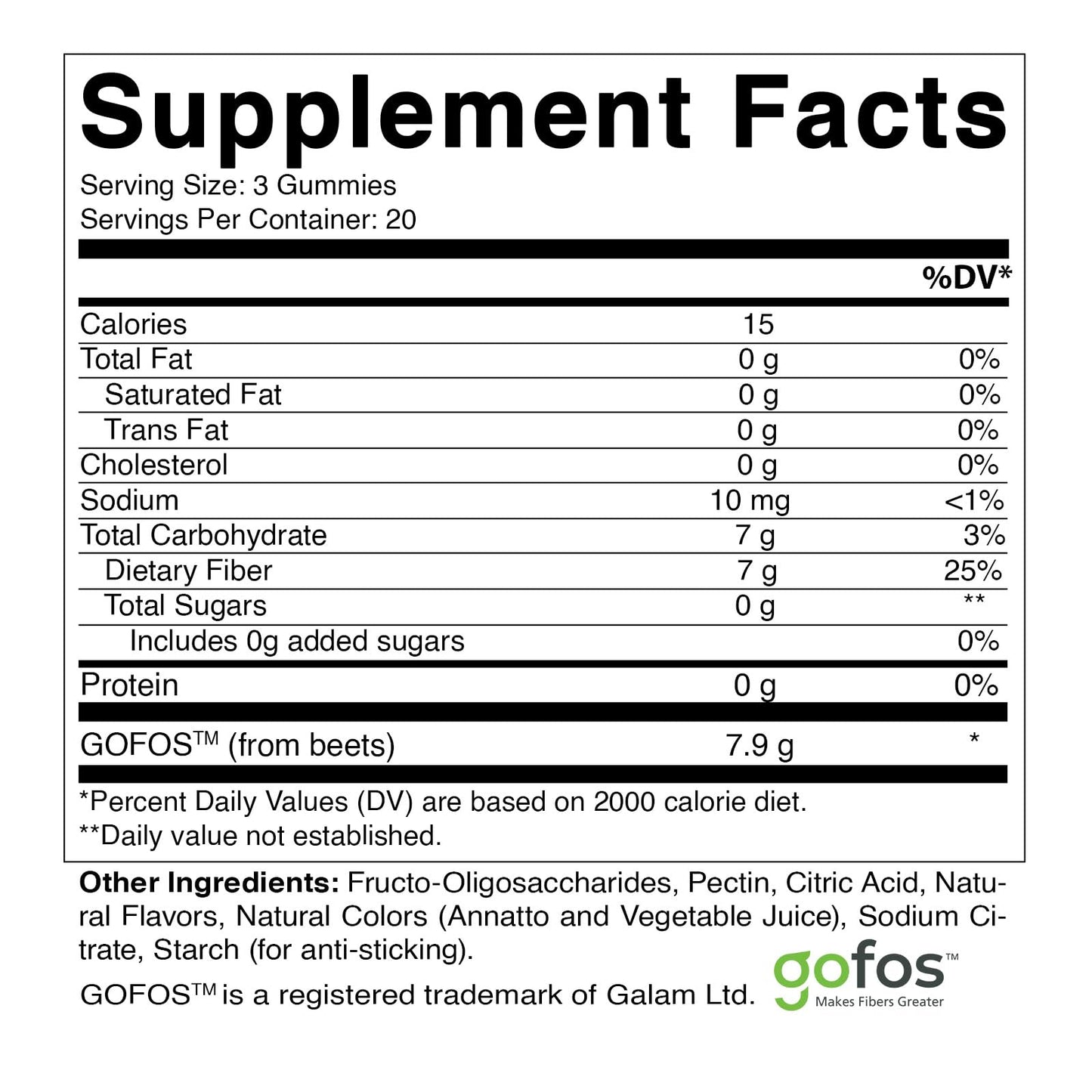 Vitamatic Prebiotic Fiber Gummies for Adults - 7G Fiber Extra Strength - Zero Sugar Added - 60 Pectin Based Gummies - Digestive Health & Regularity Support