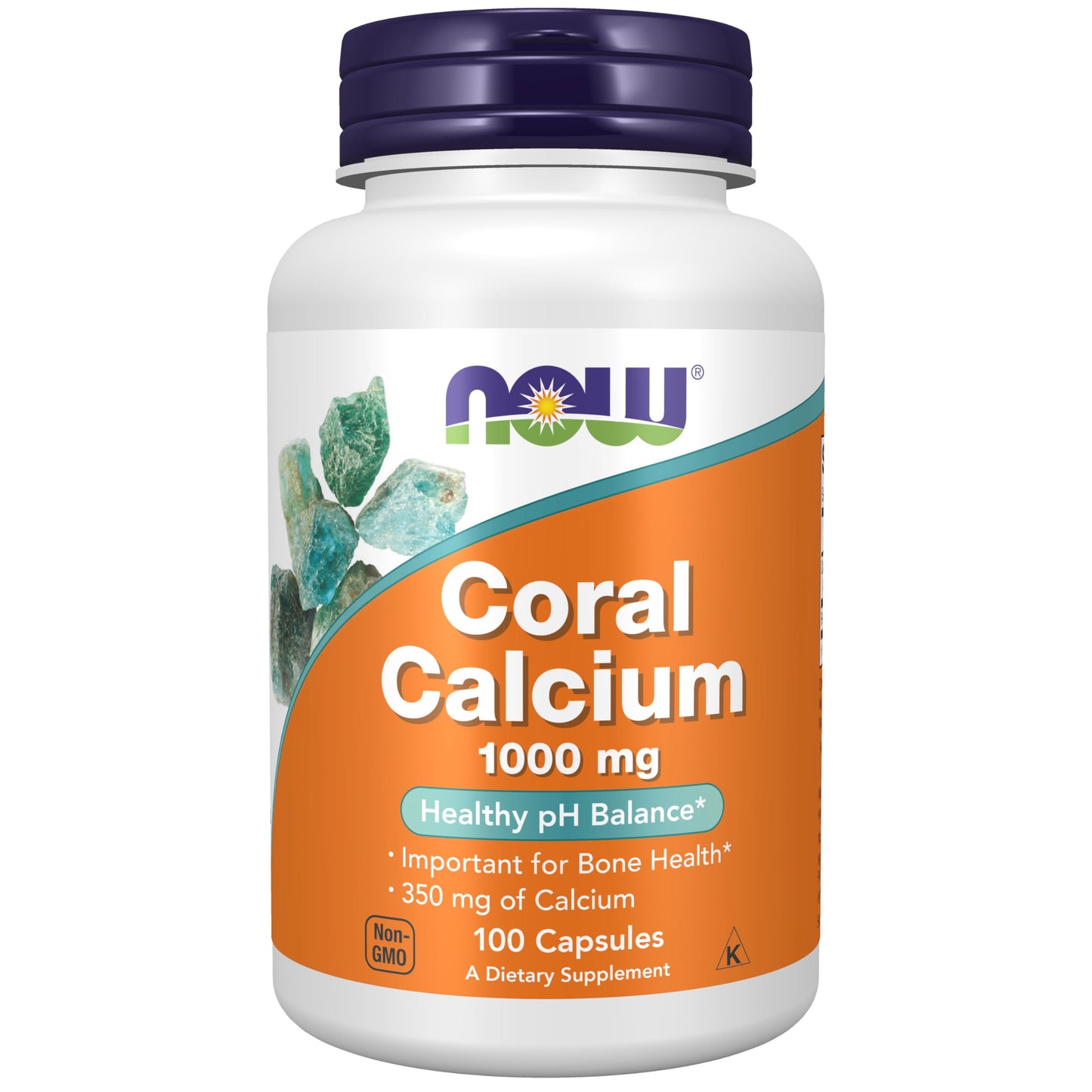 NOW Supplements, Coral Calcium 1,000 mg, Bone Health*, Healthy pH Balance*, 100 Veg Capsules