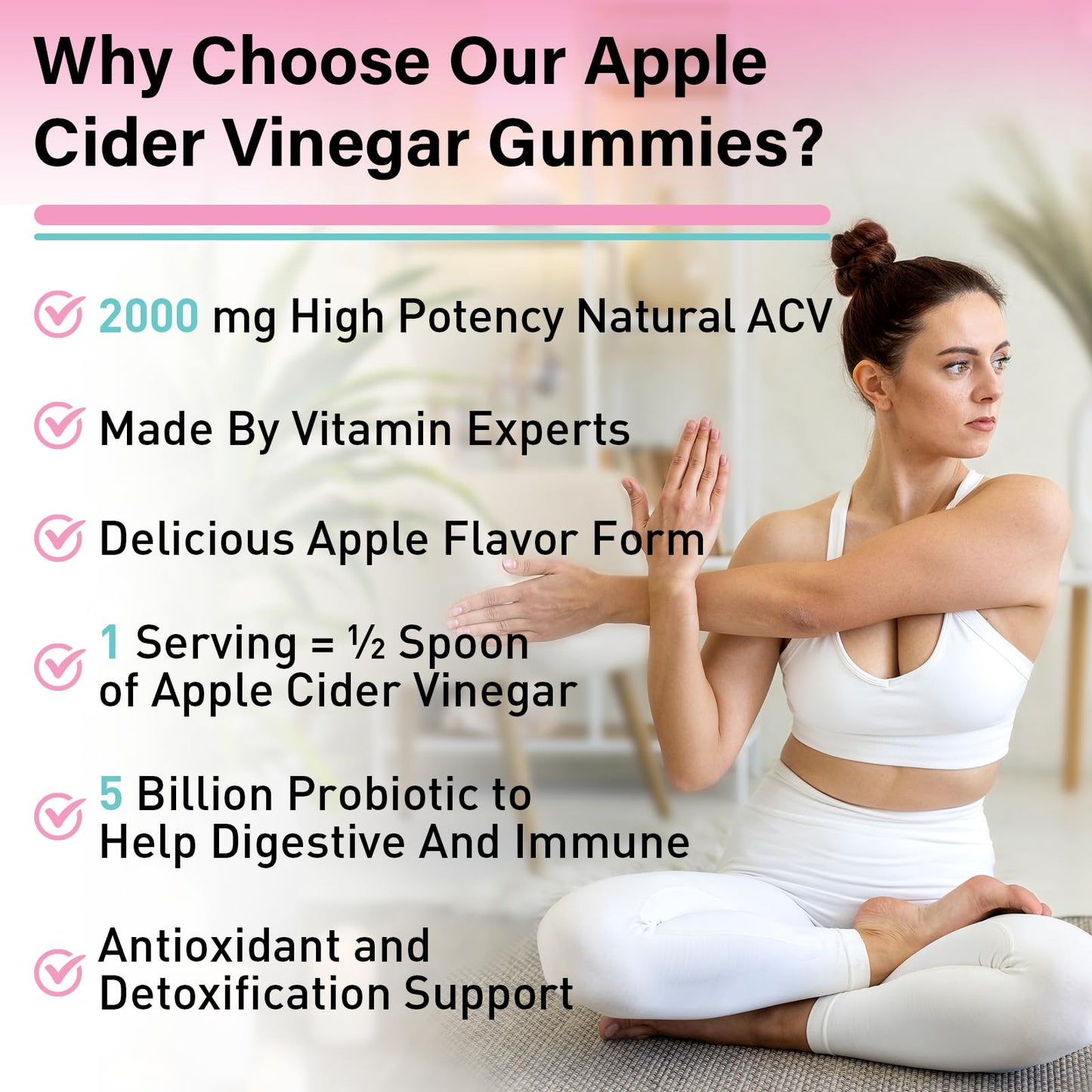 Wriayrui Keto ACV Gummies with Probiotics & Vitamin B12, 2000mg Apple Cider Vinegar Gummies with Mother, for Metabolism, Digestion, Detox & Cleanse, Sugar Free, Vegan-Friendly, 120 Gummies
