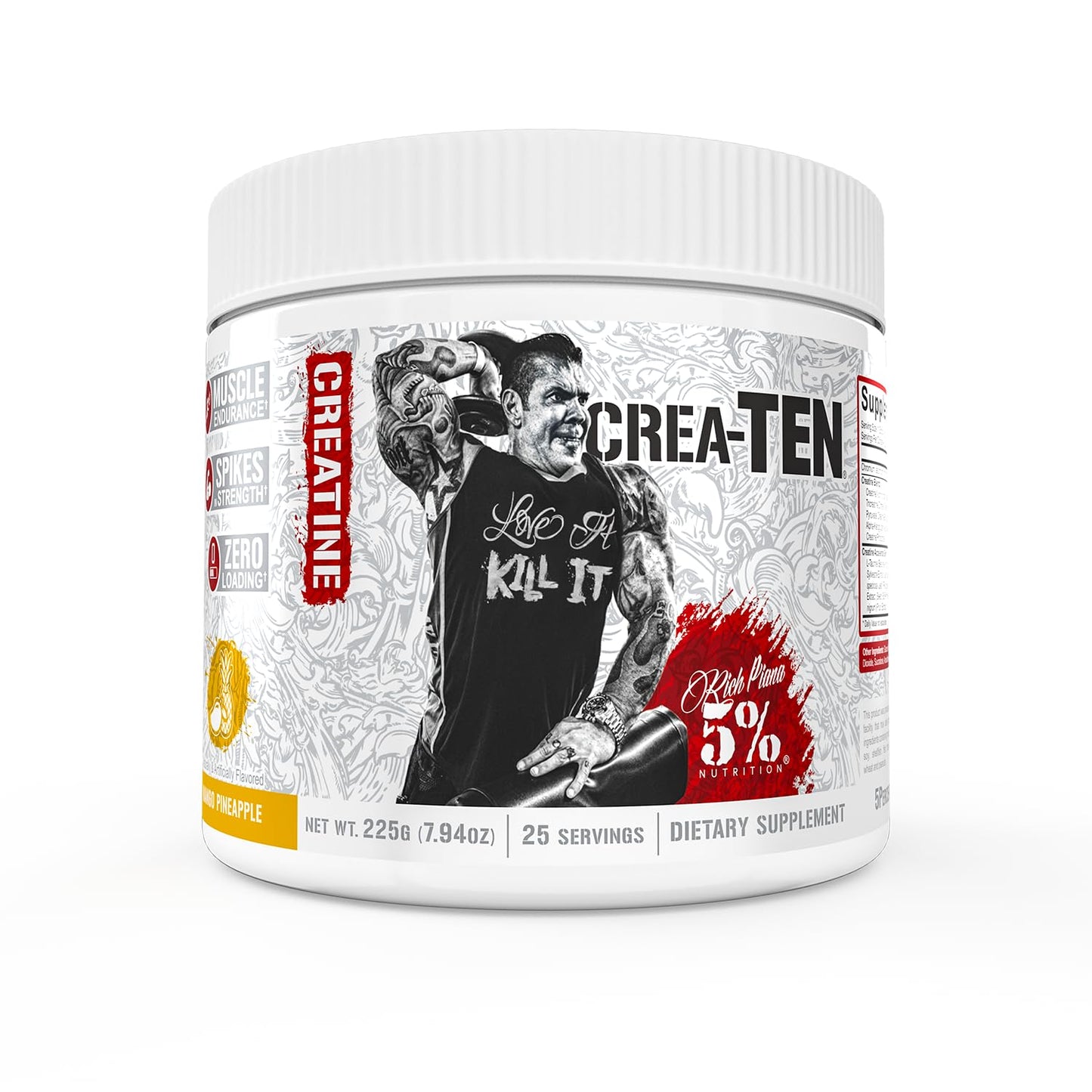 5% Nutrition CreaTEN Creatine Complex + Accelerators | Flavored Creatine Powder for Muscle Gain | Max Power, Strength, Endurance, & Recovery (Mango Pineapple)