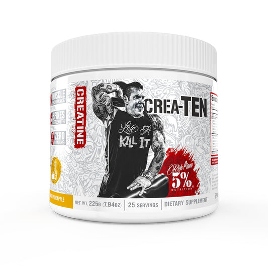 5% Nutrition CreaTEN Creatine Complex + Accelerators | Flavored Creatine Powder for Muscle Gain | Max Power, Strength, Endurance, & Recovery (Mango Pineapple)
