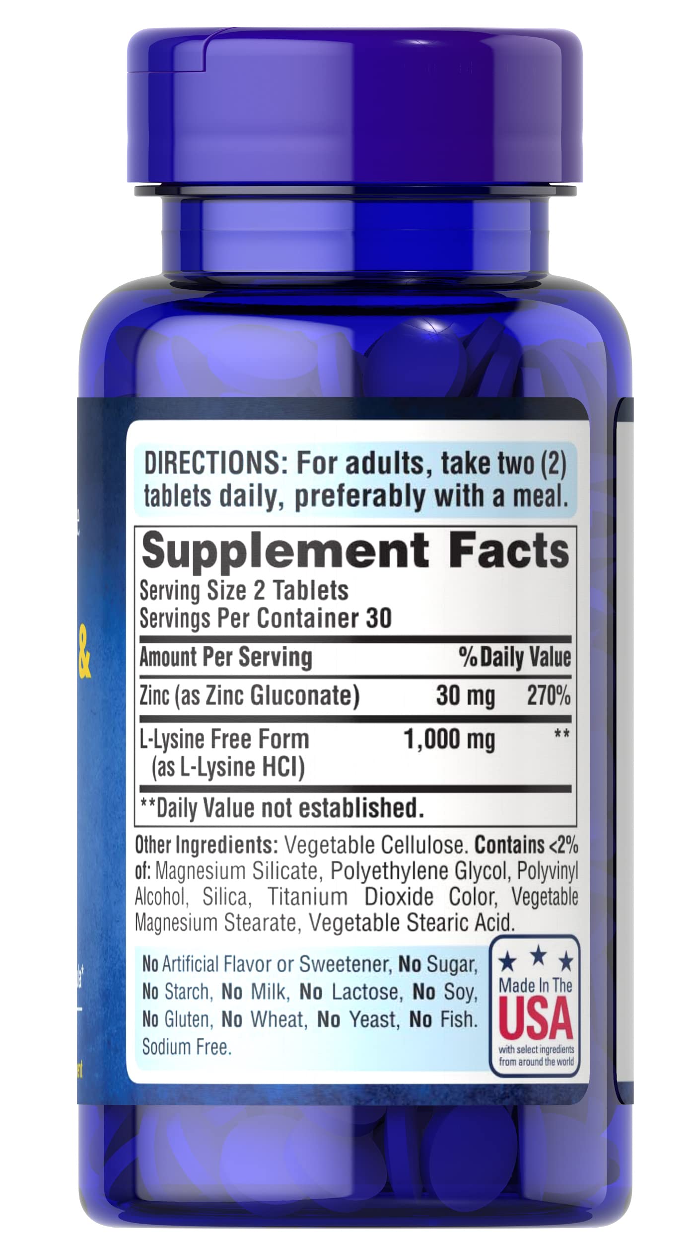Puritan's Pride L-Lysine and Zinc