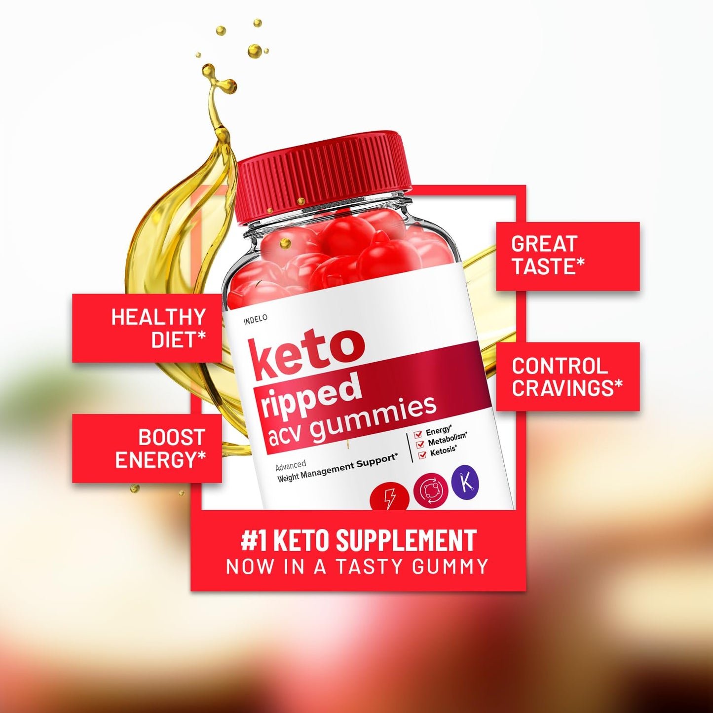 (2 Pack) Keto Ripped ACV Gummies - Advanced Ripped Keto + ACV Weight Management Gummies Apple Cider Vinegar Ripped ACV Gummies Dietary Supplement Reviews Extra Strength (120 Gummies)