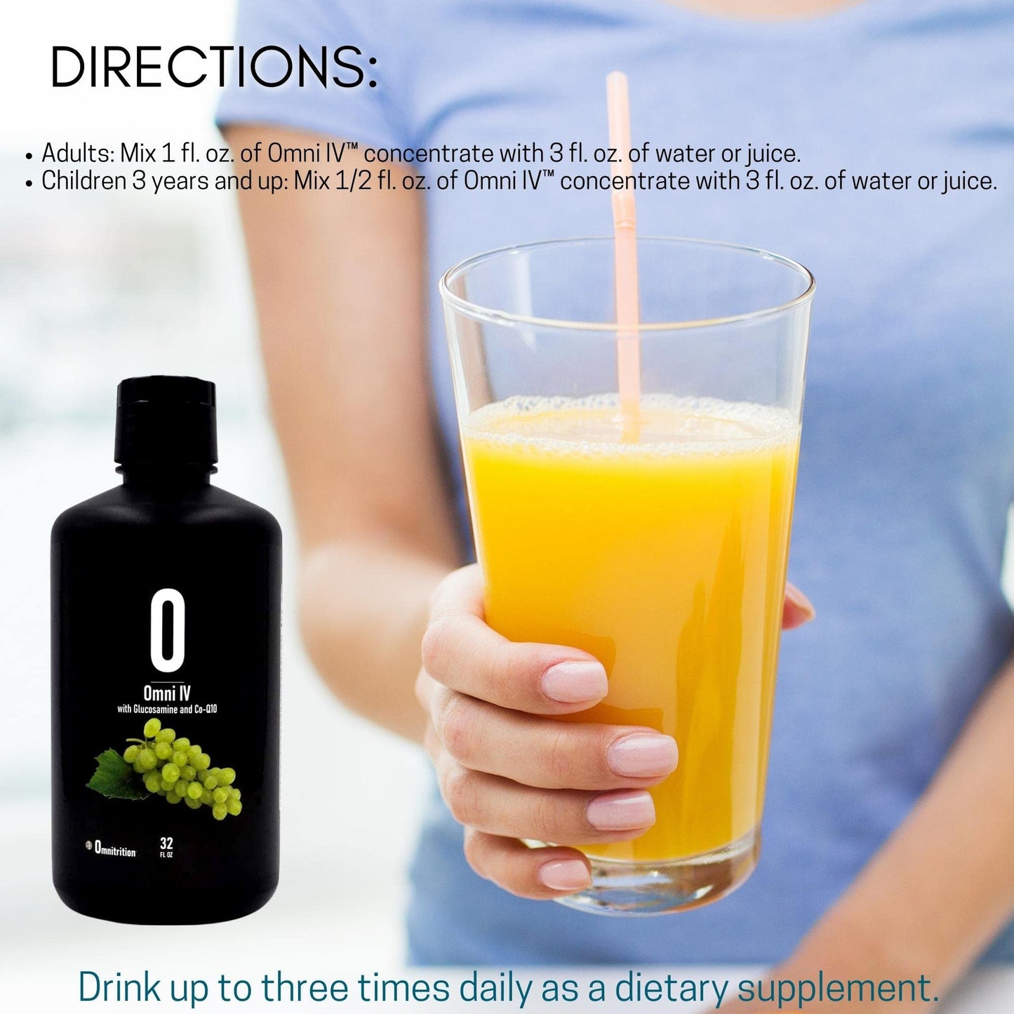 Omni Drop Program Bundle of 3 Products - the "Get Started Package" Includes Omni Drops Diet Drops with Vitamin B12 - 4 Ounce Bottle with Program Guide, Omni IV with Glucosamine, OmniTrim Nite Lite