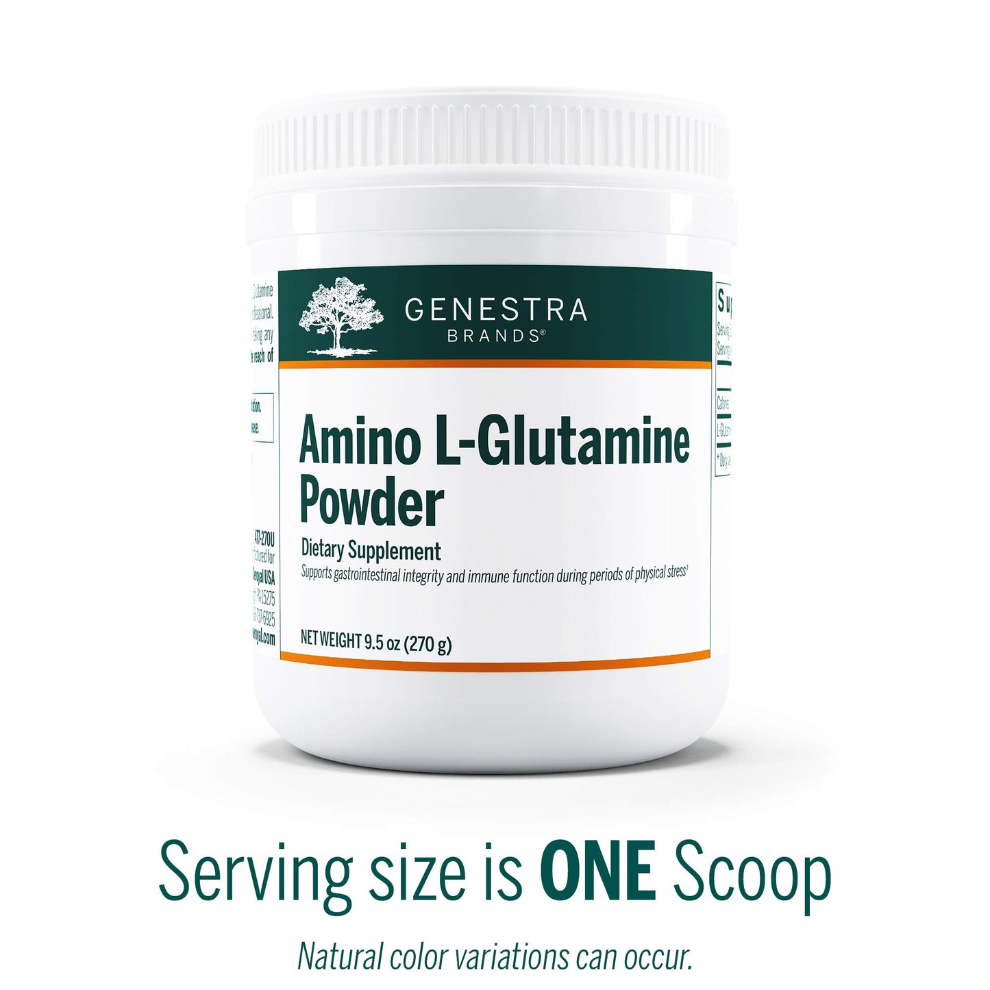Genestra Brands Amino L-Glutamine Powder | Amino Acid Supplement for GI and Immune Health | 9.5 Ounces