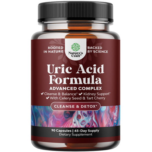 Vegan Uric Acid Cleanse and Detox - Daily Kidney Cleanse and Uric Acid Support for Adults - Tart Cherry Extract Capsules with Detox Cleanse Herbal Blend for Men and Women's Joints Kidneys and More