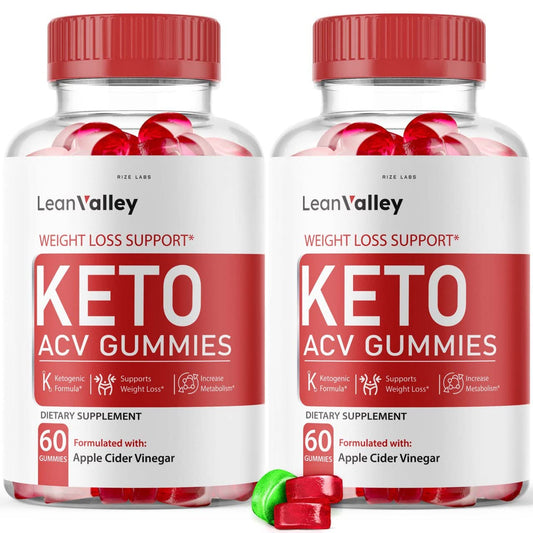 rize labs - Lean Valley Keto ACV Gummies Apple Cider Vinegar Advanced Gummies (120 Gummies) (Pack of 2)