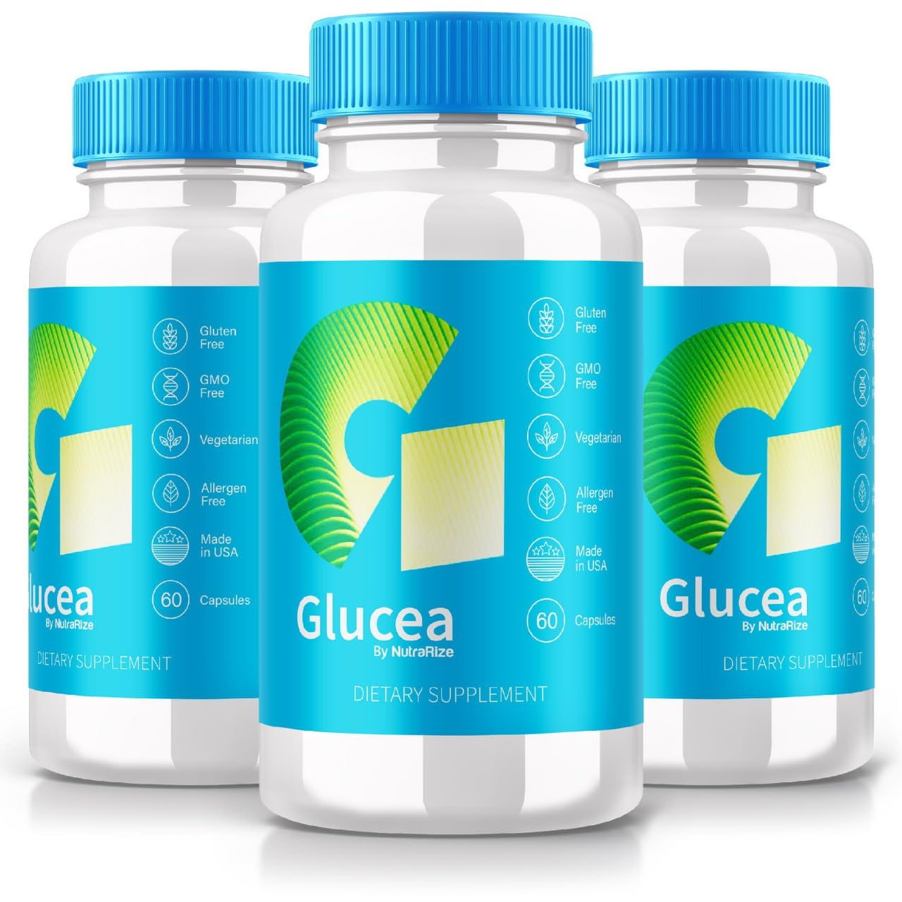 (3 Pack) Glucea Capsules - Glucea Supplement to Maintain Stable Healthy Levels, All-Natural Blood Dietary Pills, Glucea Support Advanced Formula for Optimal Health, Pastillas Reviews (180 Capsules)