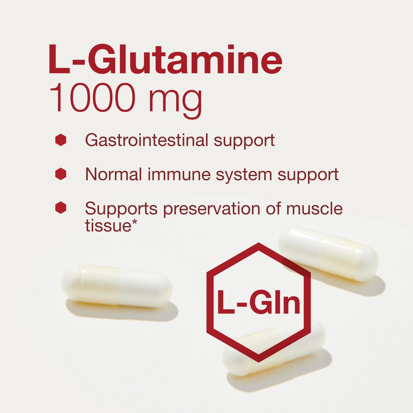 PROTOCOL FOR LIFE BALANCE L-Glutamine 1000mg - Amino Acid - Muscle Tissue, Gut Health Immune Health - 120 Veg Caps