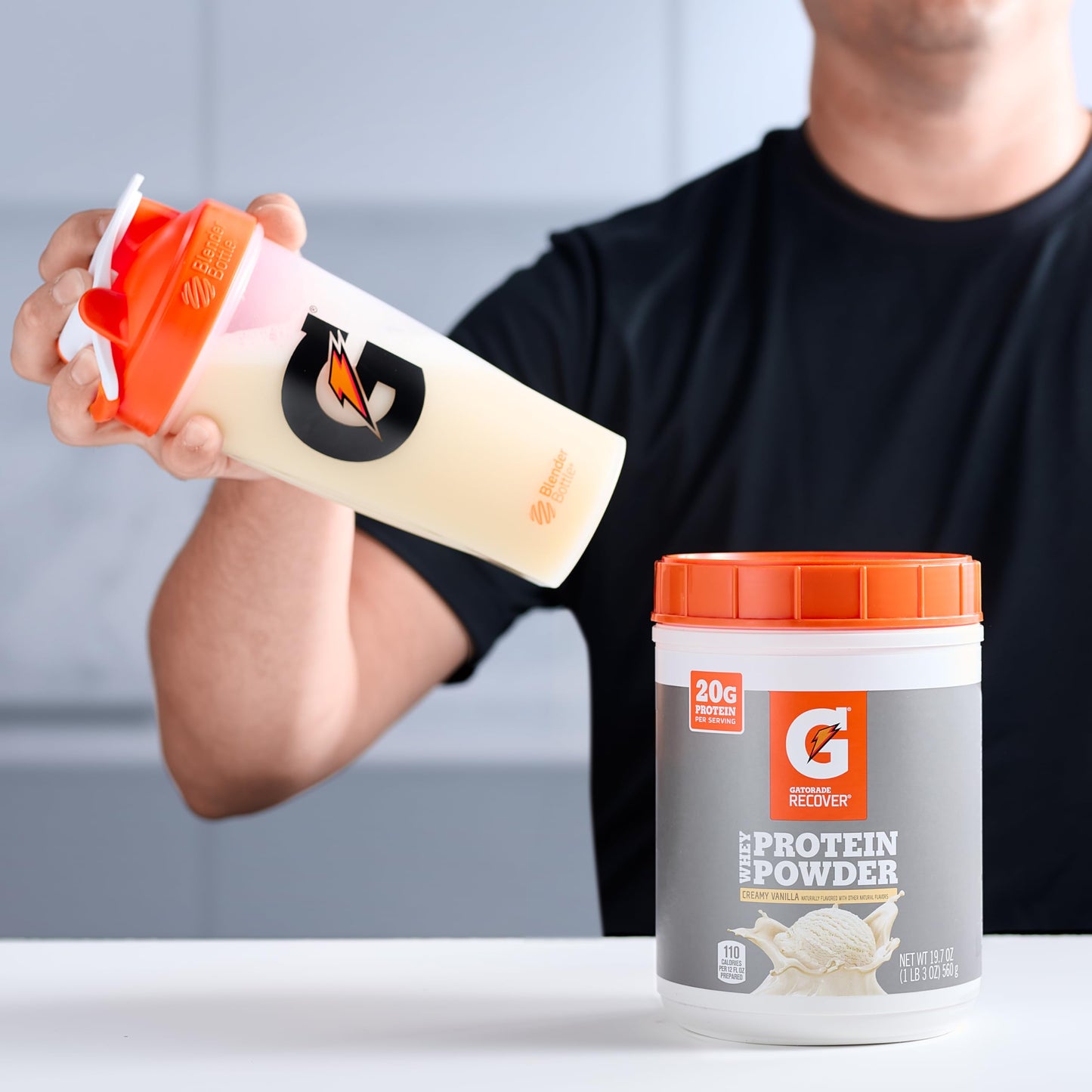 Gatorade Whey Protein Powder, 20 Servings Per Canister, 20 g of Protein Per Serving, Vanilla, 19.7 Oz
