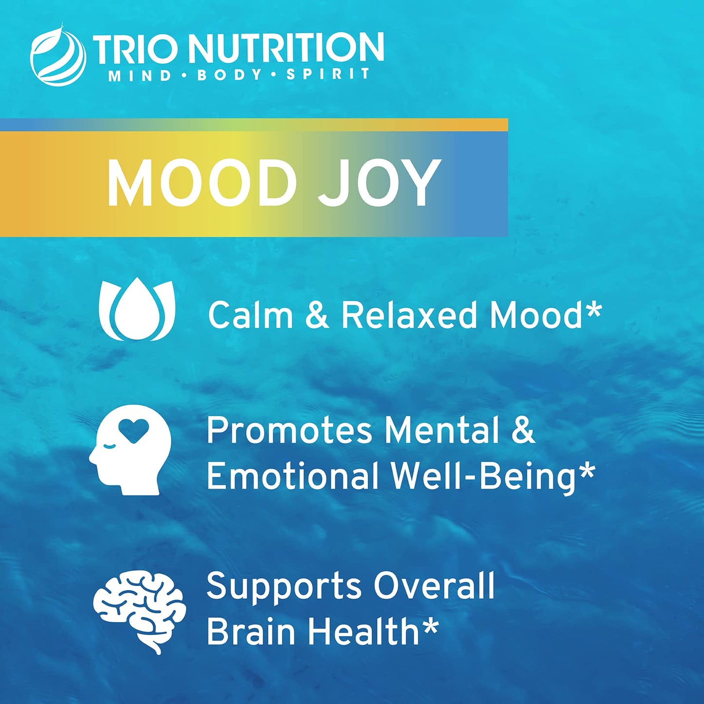Trio Mood Joy | Premium 5-HTP, St Johns Wort, Ashwagandha & Turmeric | Ashwagandha Capsules to Promote Natural Calm & Relaxed Mood | Mood Support Supplement | 60 Day Supply*