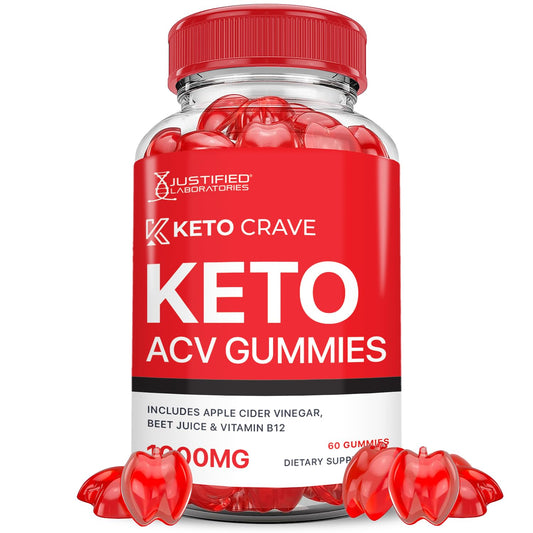 Keto Crave Keto ACV Gummies Advanced Formula 1000MG Keto Crave Keto Gummies Apple Cider Vinegar Formulated with Pomegranate Beet Juice Powder B12 Vegan Non GMO 60 Gummys