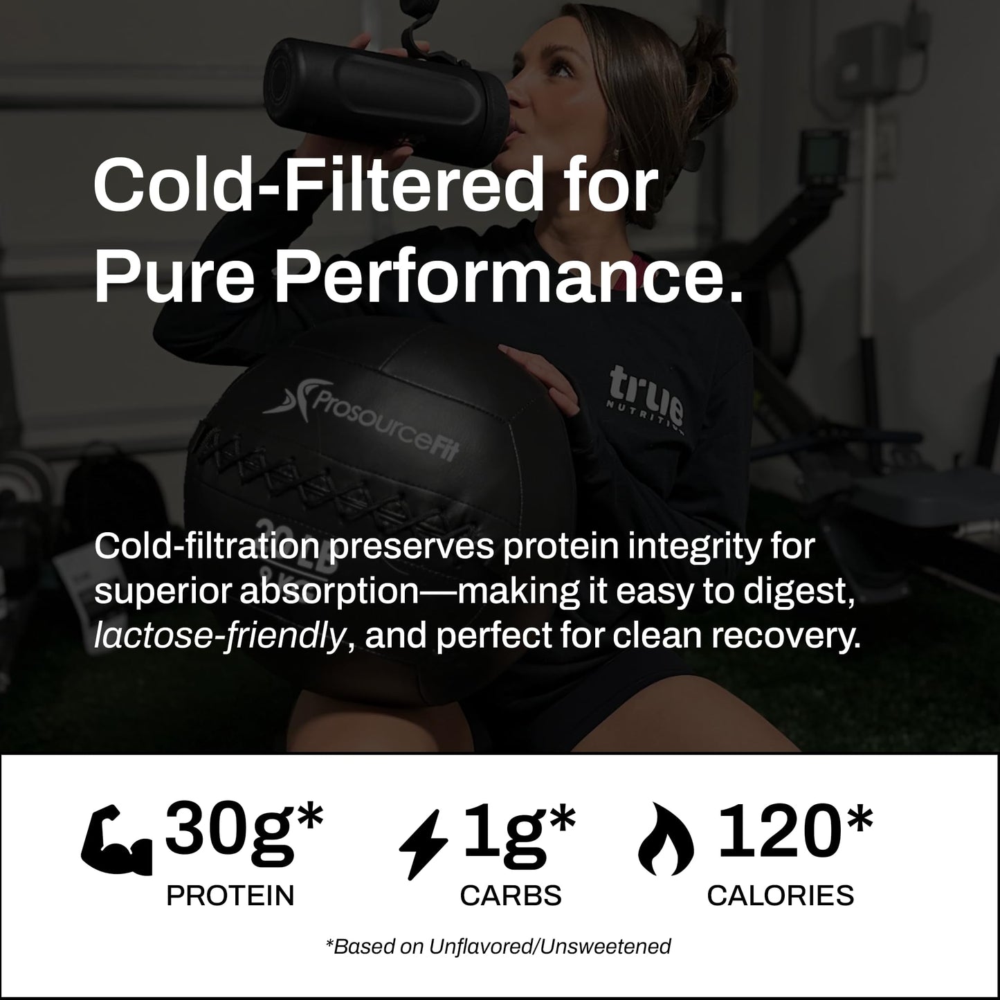 True Nutrition Whey Protein Isolate Cold-Filtration - 100% Whey Protein Powder - 27g Protein per Serving - Mixes Easily and Tastes Great - Third Party Tested - Chocolate Fudge Brownie - 2lb