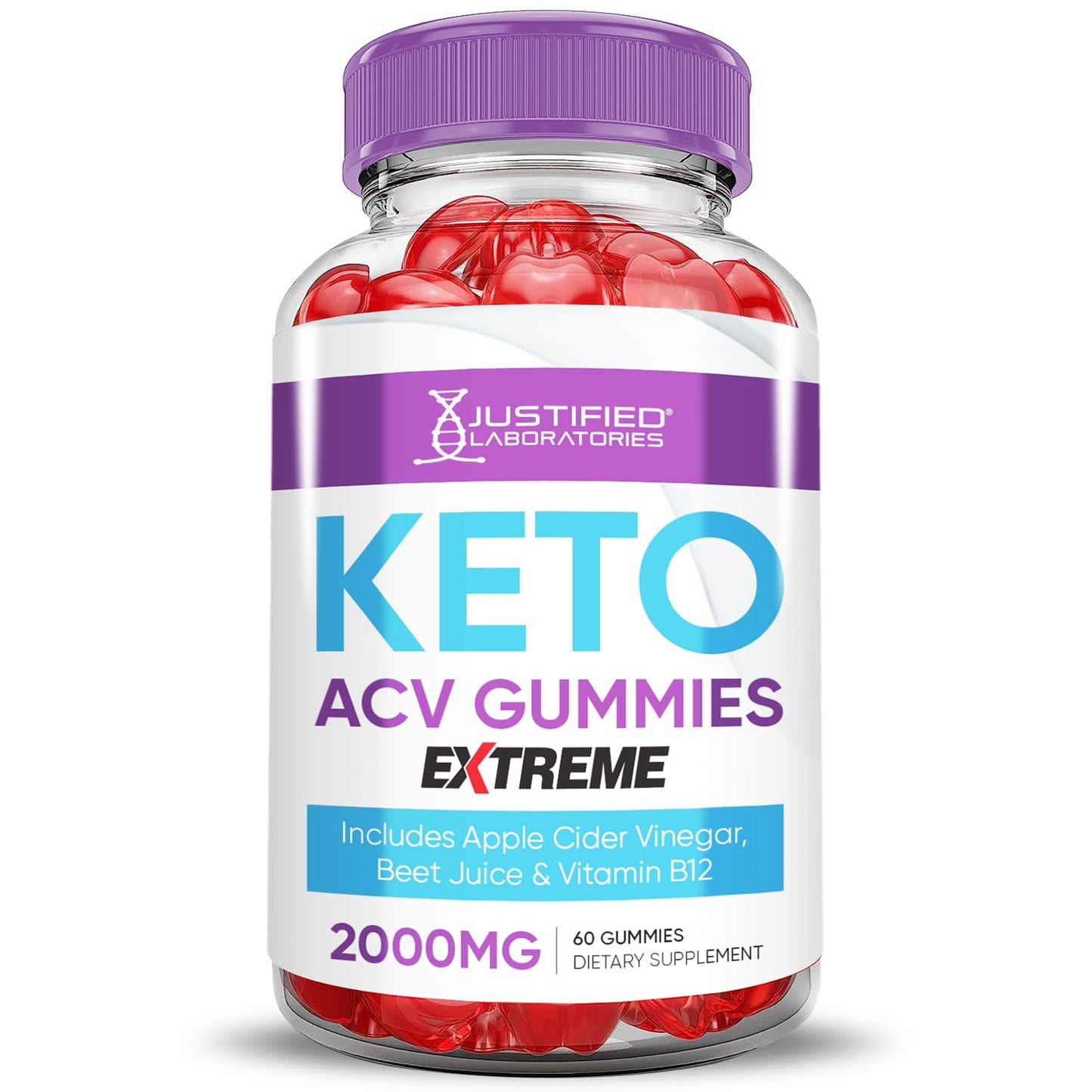 Keto ACV Gummies Advanced Support Extreme 2000MG Keto Gummy Apple Cider Vinegar Formulated with Pomegranate Beet Juice Powder B12 Vegan Non GMO 60 Gummies