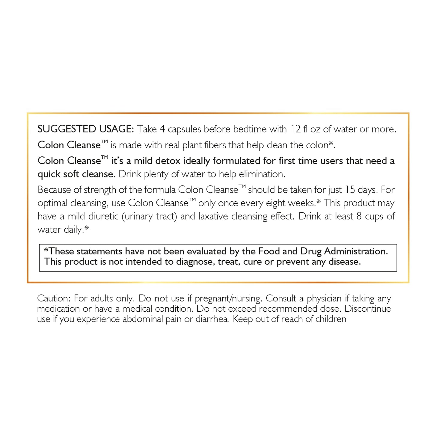 Coco March Colon Cleanse - Dietary Supplement, Cleansing Plant Extracts, Mild Colon Cleanse - Gluten Free, Dairy Free, Soy Free, Keto Friendly, Paleo Friendly, 60 Veg Caps - 15 Servings