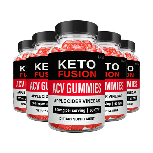 kivus Keto Fusion Gummies - Keto Fusion ACV Gummies (5 Pack, 300 Gummies)