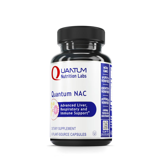 Quantum Nutrition Labs NAC - N-Acetyl-L-Cysteine, Liver & Immune Support, NAC Supplement, N-Acetyl Cysteine, 300mg NAC Per Capsule - 60 Vegetarian Capsules