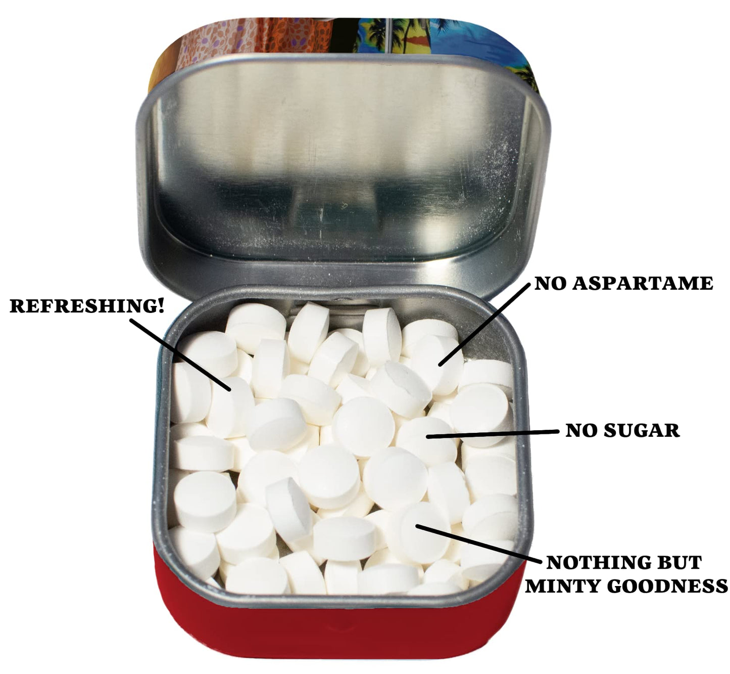The Unemployed Philosophers Guild RetireMints Breath Mints  1 Tin Net Wt 4oz 12g