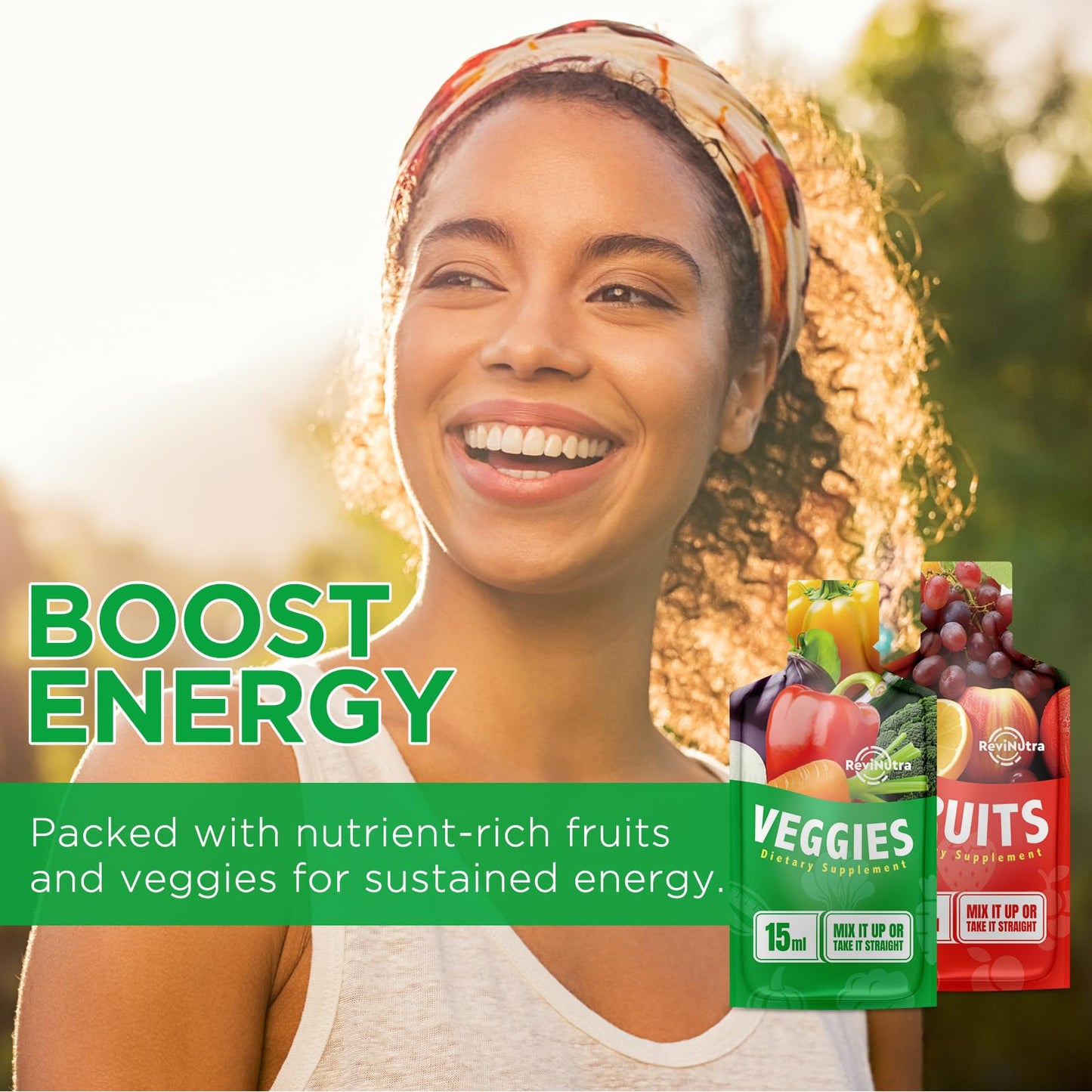 Fruit and Veggies Supplement - 10 Pouches Superfoods & Super Greens for Adults & Kids - Liquid Fruits and Vegetables with Vitamins & Minerals - Support Energy, Detox, Immunity, Digestion & Metabolism