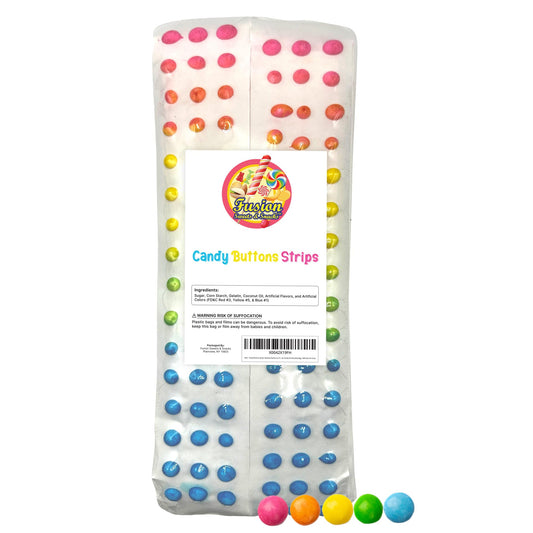 Candy Buttons Strips Rainbow Buttons on Paper Approximately 25 Strips of Fruit Flavor Vintage Dots Candies Pastel Rainbow Candy Buttons on Paper Strips in Bulk