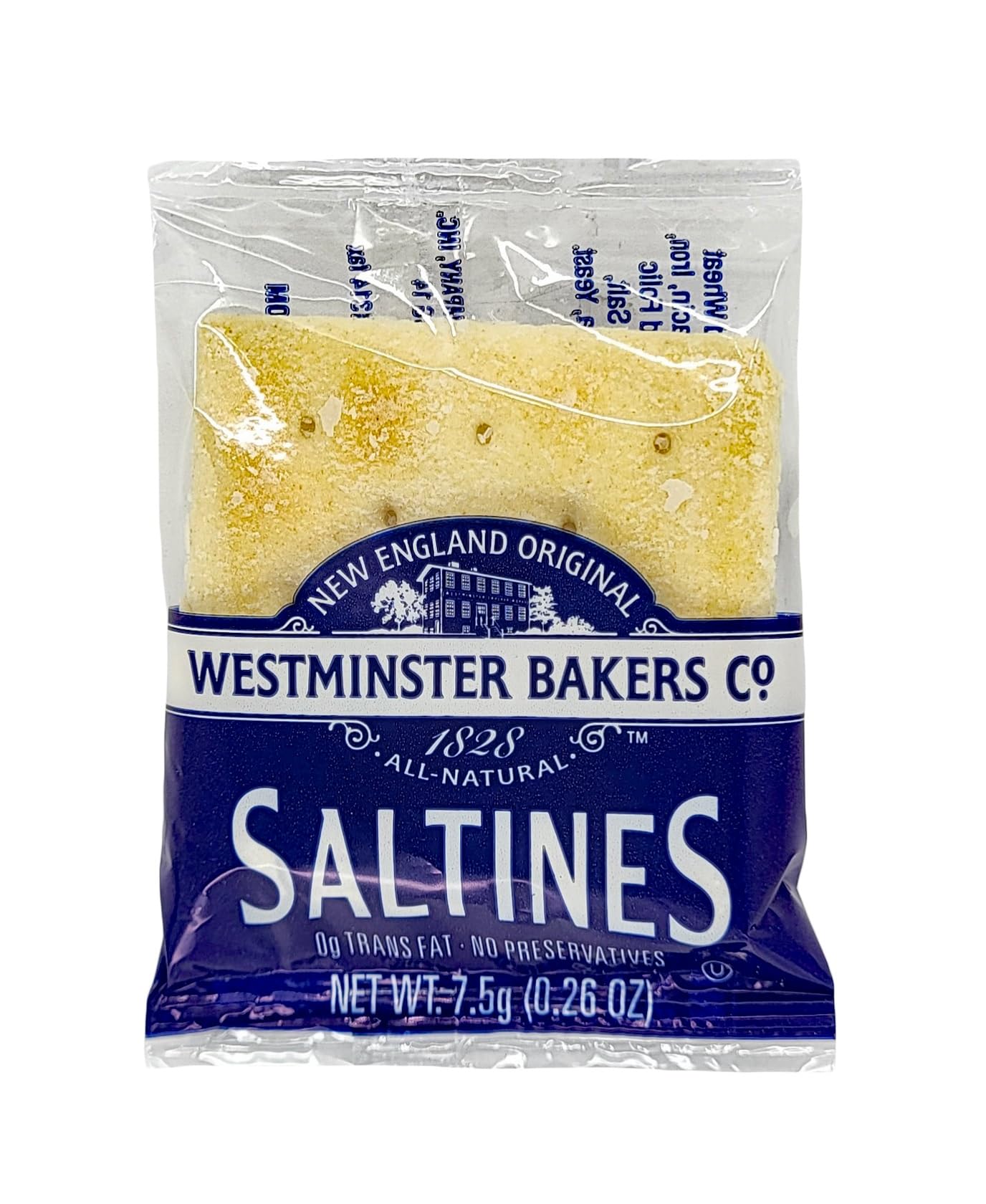 Westminster New England Style Saltine Cracker 026 oz  2 Crackers Per Pouch  Pack of 50