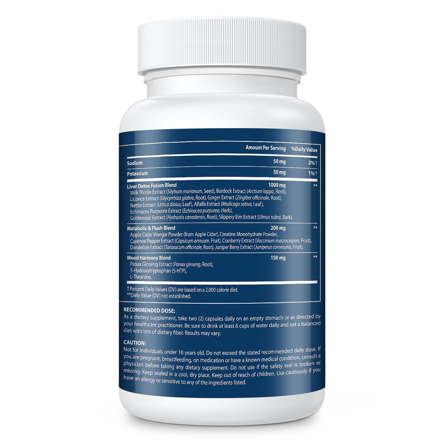 MythoTecq 1500 MG Detox and Liver Cleanser, Full Body Cleanser Detox, Fast Detox, Natural Toxins Remove, Natural Herbal Premium Formula for Liver, Urinary Tract, Made in USA, 60 Caps