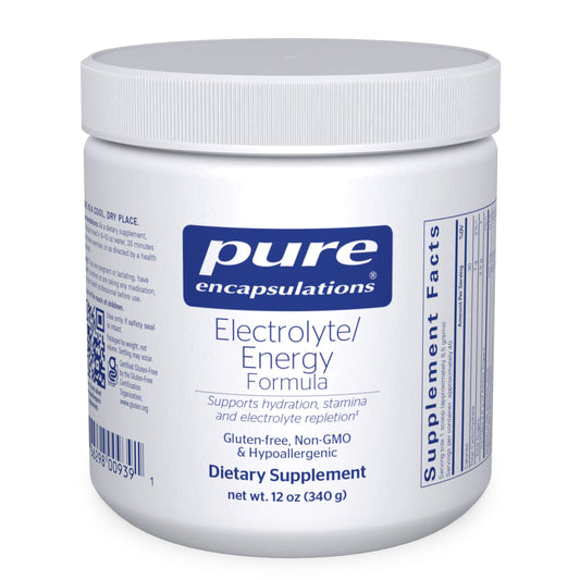 Pure Encapsulations Electrolyte Energy Formula | Hydration Supplement Powder for Muscle Recovery, Minerals, Mental Focus, and Working Out* | 12 Ounces
