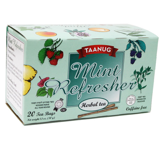 Snacktery Peppermint Tea Bags  Made with 100 Natural Peppermint Leaves  Caffeine Free Herbal Mint Tea  20 Herbal Tea Bags