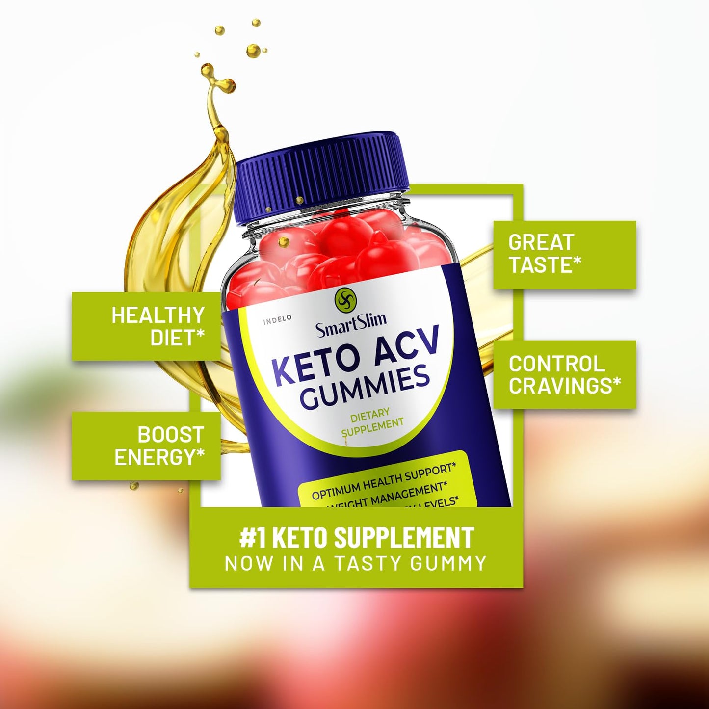 Smart Slim Keto ACV Gummies Advanced - Smart Slim ACV Gummies Reviews, Smart Slim Keto Gummies for Weight Management B12 SmartSlim 1000mg Formula (1 Pack - 60 Gummies)