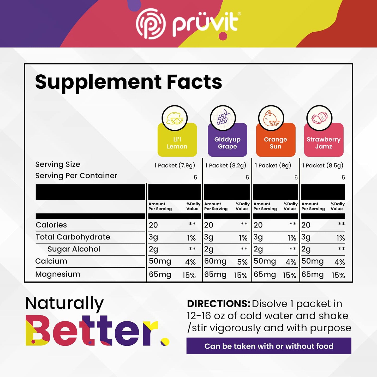 Pruvit Keto//OS® NAT Lite Supplement for Improving Brain Function, Digestion and Boosting Metabolism 5.9 OZ - 20 Count