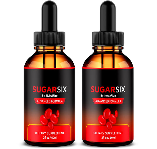 NutraRize (2 Pack) SugarSix Drops, Official Sugar Six Liquid Formula, All Natural Support for Stable and Healthy Levels, Premium Dropper to Maintain Good Circulation, Sugar Six Review (60 Servings)