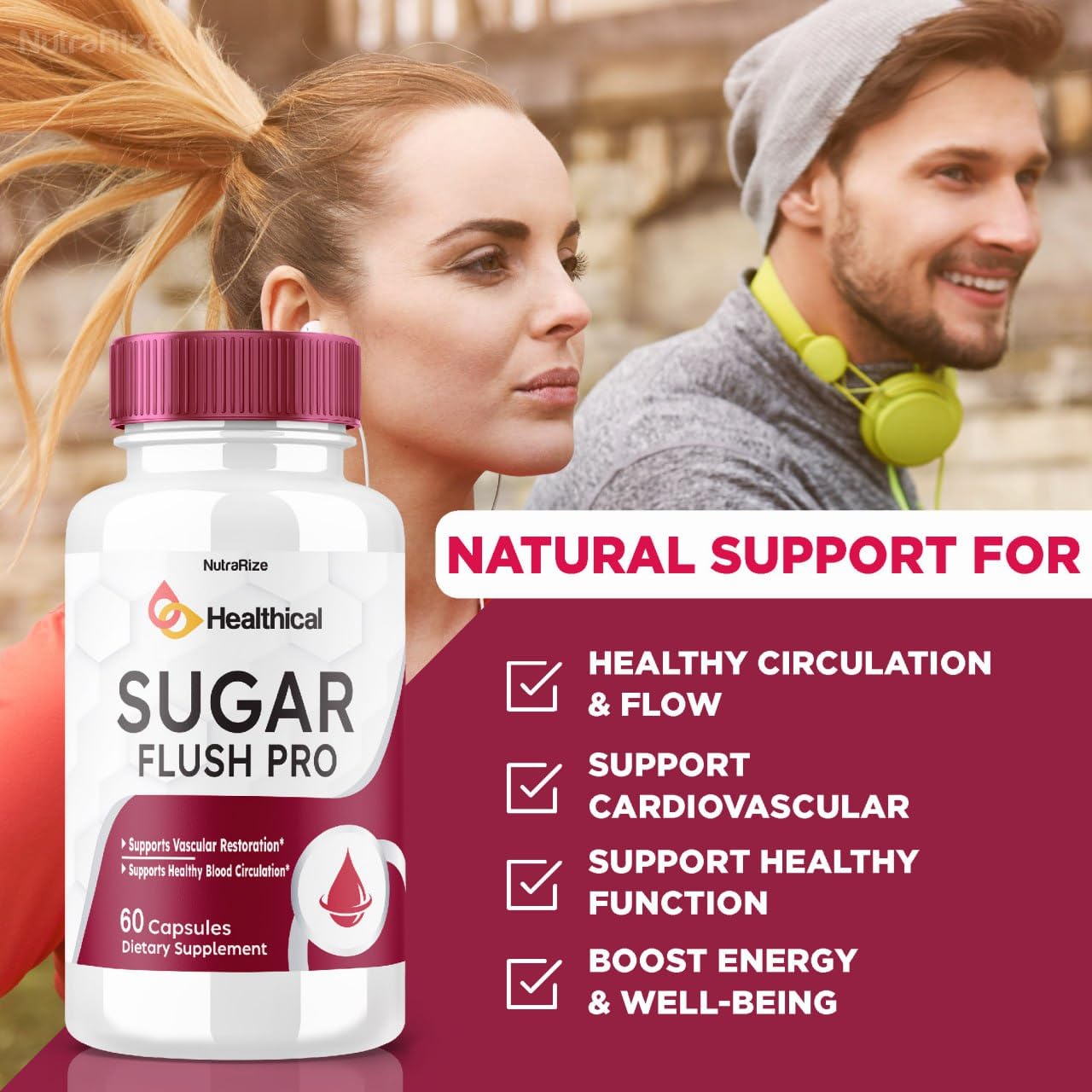 Sugar Flush Pro - Sugar Flush Pro to Maintain Stable Healthy Levels, All-Natural Blood Dietary Supplement, Sugar Flush Pro Advanced Formula for Optimal Health, Sugar Flush Pro Reviews (60 Capsules)