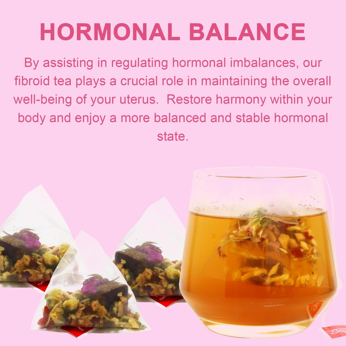 Auranic Fibroid Tea to Shrink Ovarian Cysts, Natural Remedy for Women Get Pregnant Fast, Womb Detox & Uterus Cleanse, Regulate Menstural Cycle, Female Fertility Hormone Balance Herbal Tea