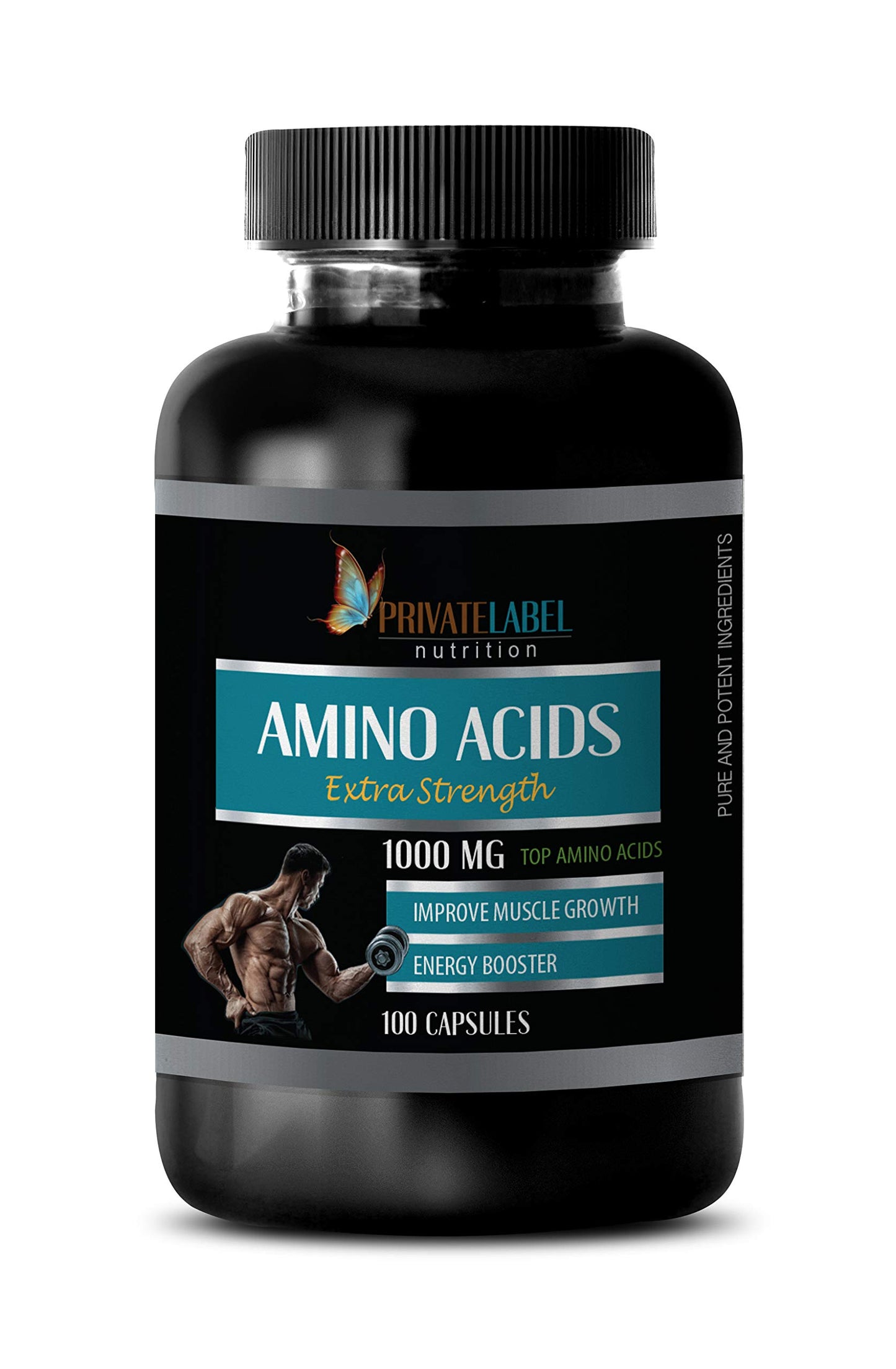 pre workout for men amino - AMINO ACIDS 1000 mg COMPLEX - EXTRA STRENGTH - amino acids pre workout supplements, amino acid supplement for men, muscle growth pre workout, amino energy 1 Bot 100 Tabs