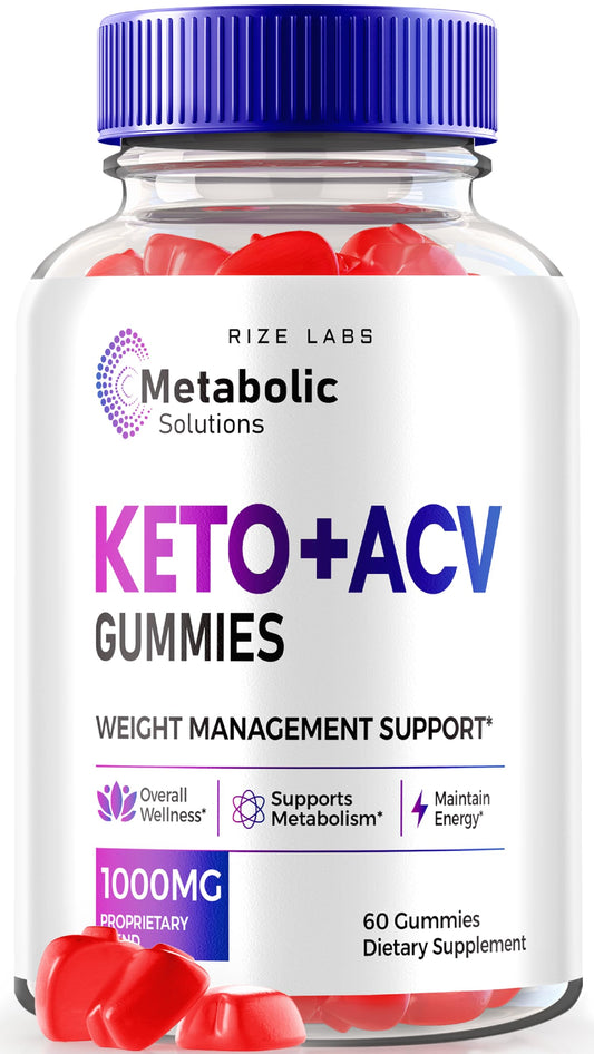 rize labs Metabolic Solutions Keto+ACV Gummies for Advanced Weight Loss, Apple Cider Vinegar, Official Reviews (60 Gummies)