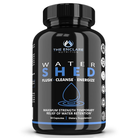 THE ENCLARE NUTRITION Water Pills Diuretic Water Retention, Liver Detox, Kidney Cleanse, Weight, Swelling, Edema, Bloating Relief, Fluid Balance Watershed Max Strength (1)