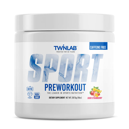 Twinlab Sport Pre-Workout, Strawberry, 10 Oz - 25 Servings, Pack of 2