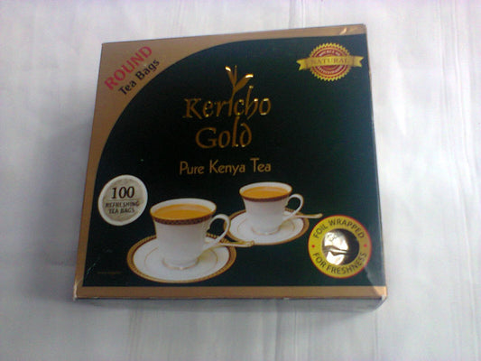 Kenya Teakericho Gold Natural Round Tea Bags100 Round Tea Bagsfoil Wrapped
