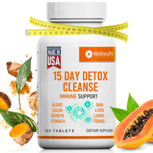 HARMONIFY Detox Cleanse, Gut & Liver Cleanser, Herbal Dietary Supplement, Milk Thistle, Goldenseal, Senna, Calcium & Magnesium, Probiotics, Multivitamin & Multimineral, 120 Tablets