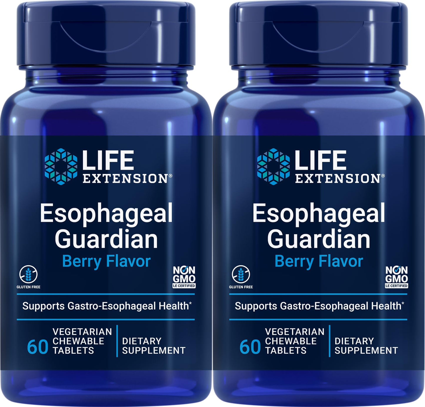 Life Extension Esophageal Guardian, 60 Vegetarian Chewable Tablets (Pack of 2)
