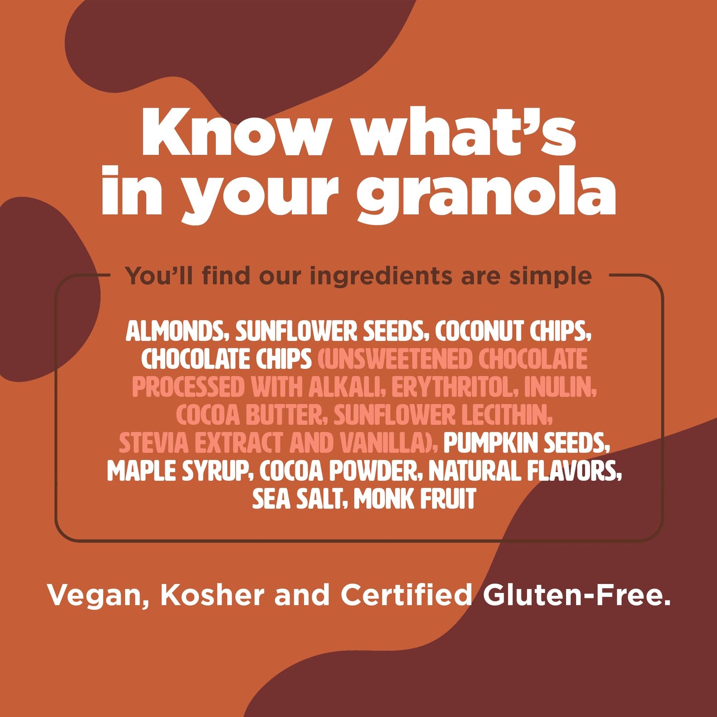 Three Wishes Granola Chocolate Almond 4Pack  Gluten Free Granola 6g Protein  3g Sugar Healthy Breakfast  OntheGo Snack  Vegan Kosher  GrainFree