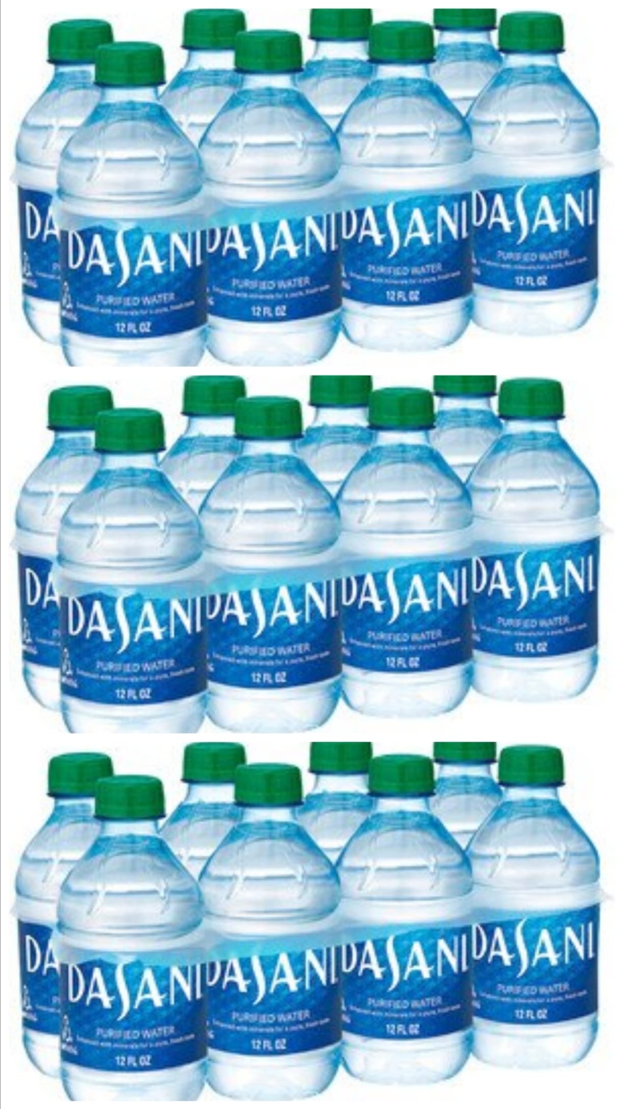Dasani water 12 fl oz 24 bottles