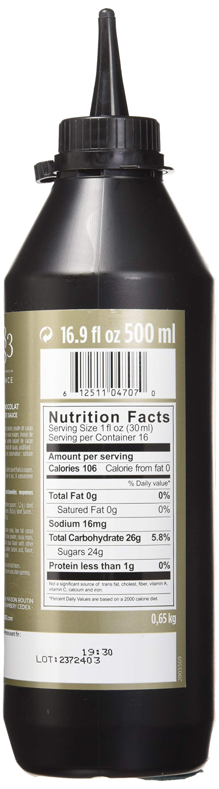 1883 Chocolate Sauce 500Ml  Weight 650 G